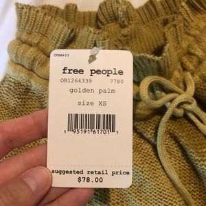 Free people xs summertime blues knit shorts